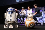 R2-D2 and BB-8 onstage during Star Wars Celebration 2015