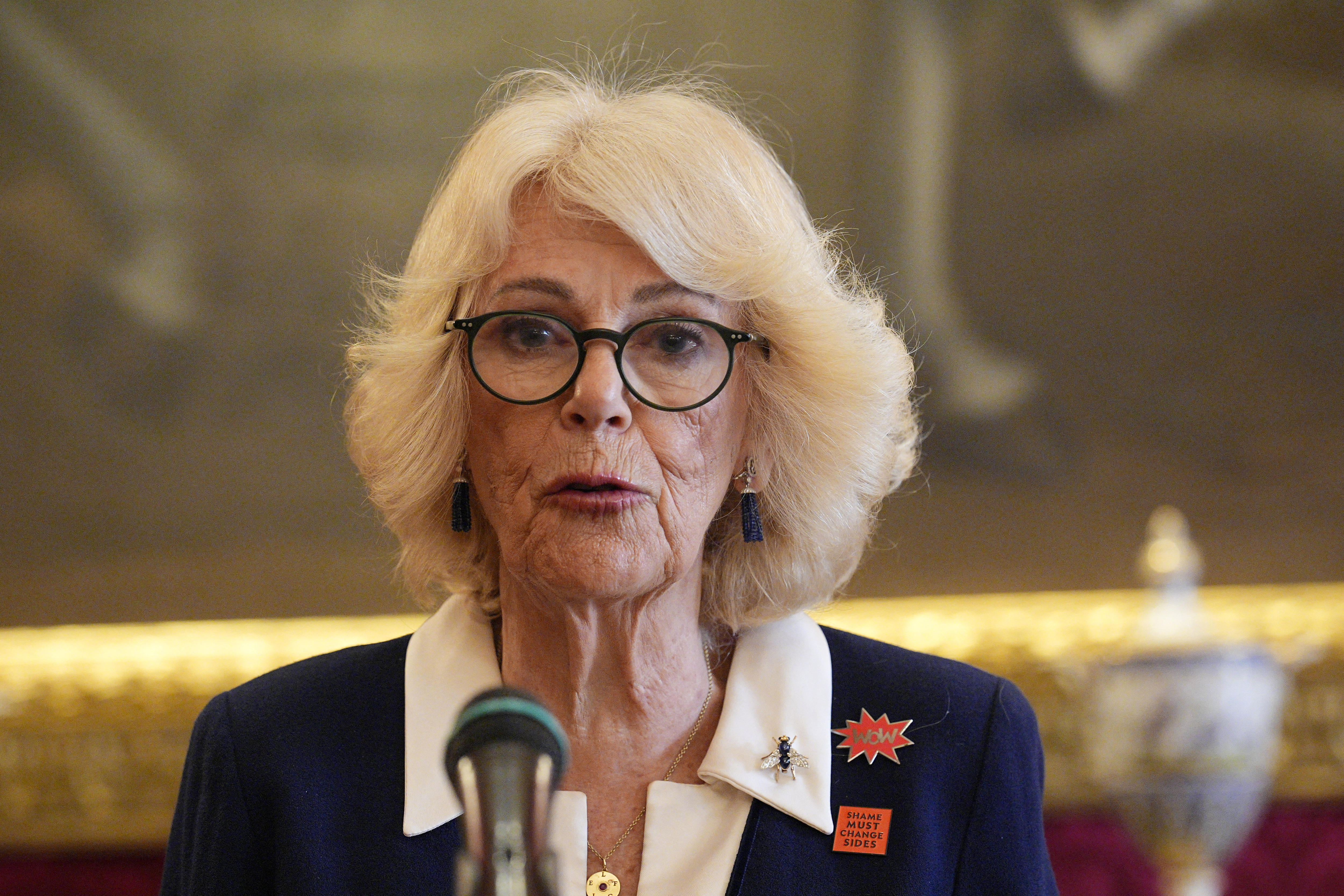 Queen Camilla delivers message of support to survivors of all types of violence