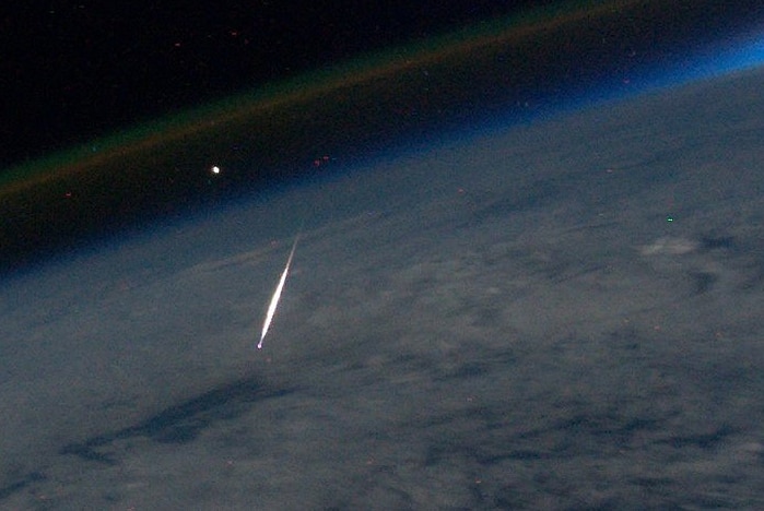 Meteor image captured by NASA
