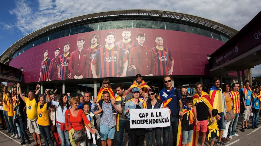 Catalan human chain protest