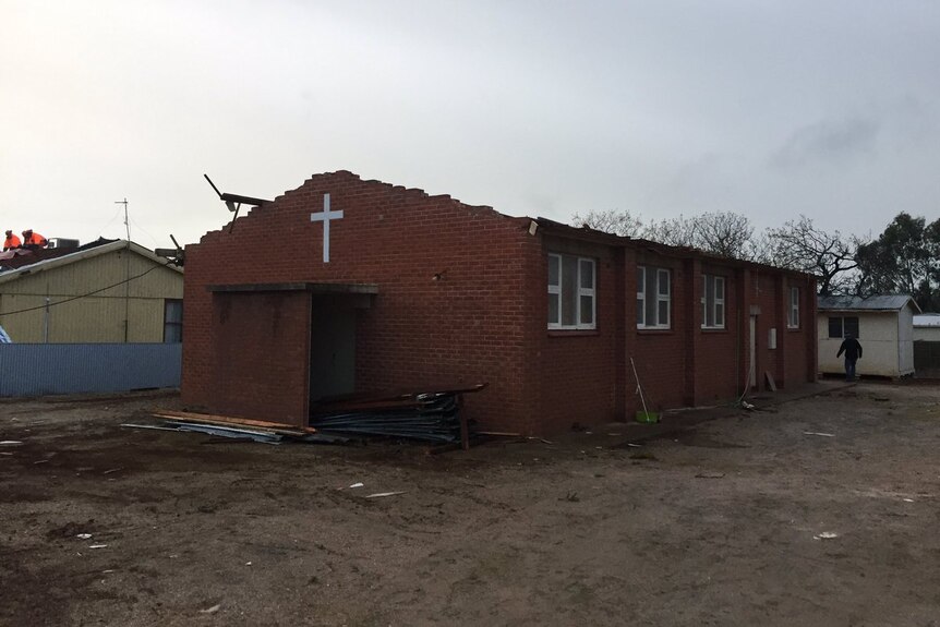 Church damaged at Blyth