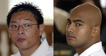 A composite image of Bali Nine pair Andrew Chan and Myuran Sukumaran