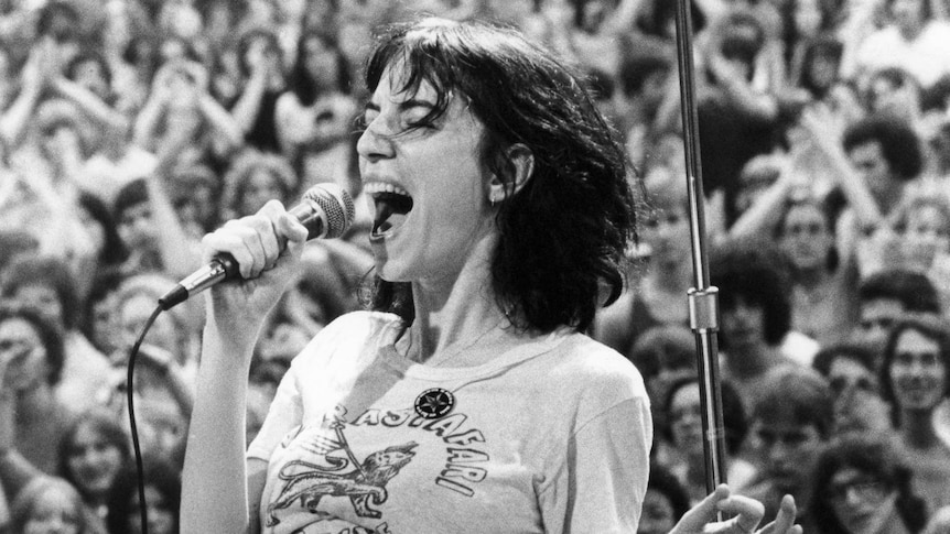 Patti Smith performing in New York