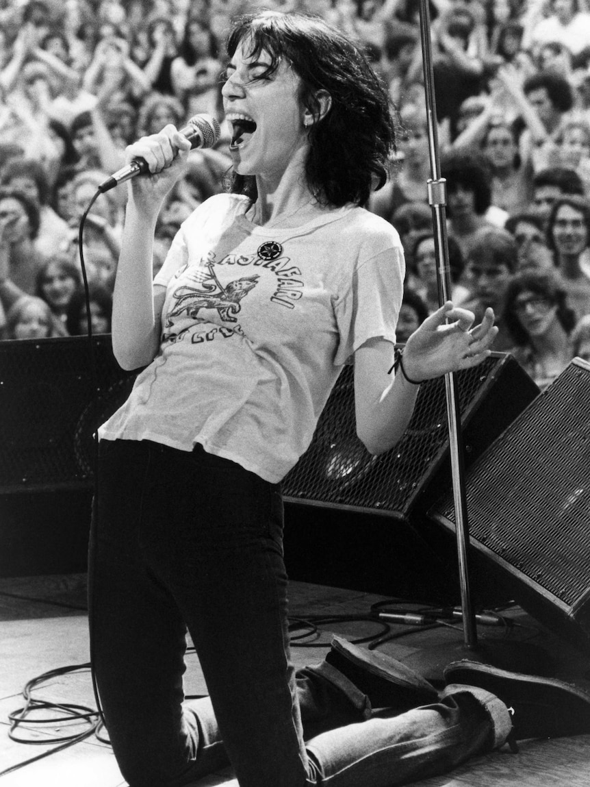 Patti Smith performing in New York