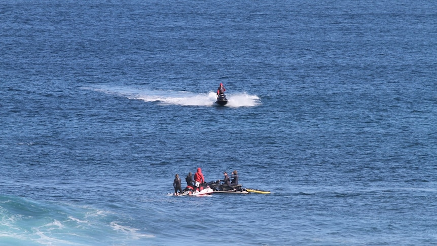 Water patrol scan the ocean at Margaret River