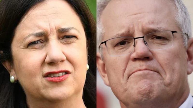 Composite image of Queensland Premier Annastacia Palaszczuk and Prime Minister Scott Morrison 