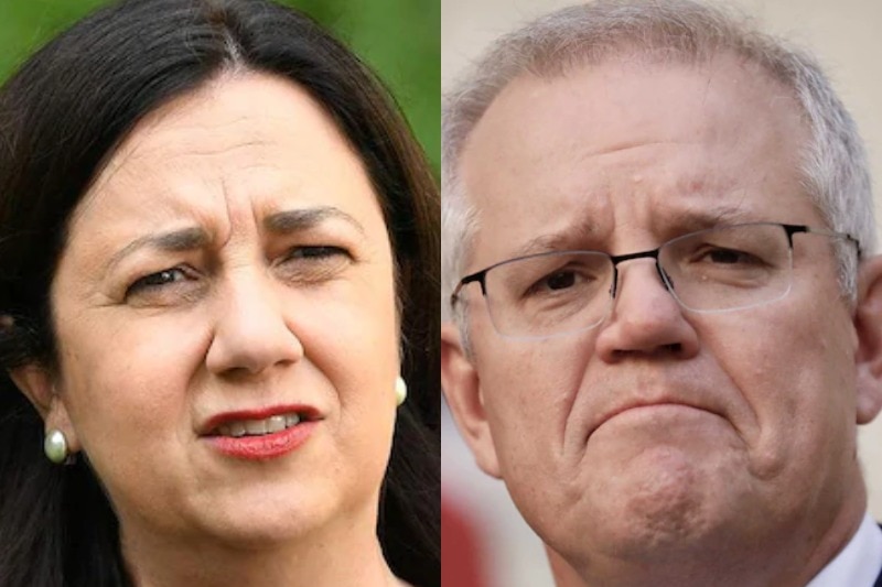 Composite image of Queensland Premier Annastacia Palaszczuk and Prime Minister Scott Morrison 