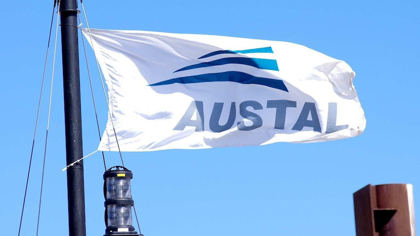 The flag of Austal shipbuilders