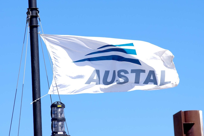 The flag of Austal shipbuilders