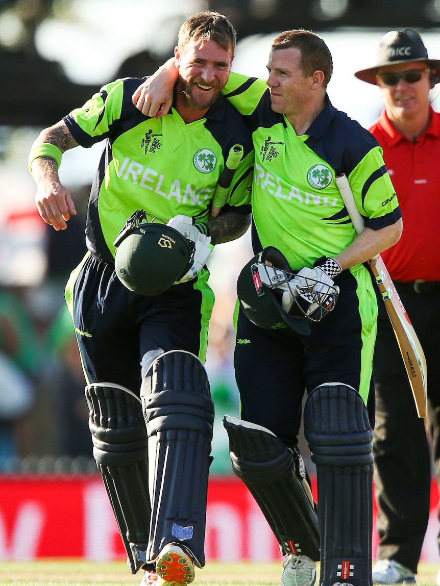 Mooney and O'Brien celebrate World Cup win over West Indies