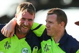 Mooney and O'Brien celebrate World Cup win over West Indies