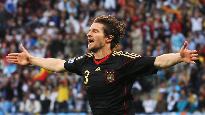 Arne Friedrich poked in Germany's third after Bastian Schweinsteiger's mazy foray into the box.