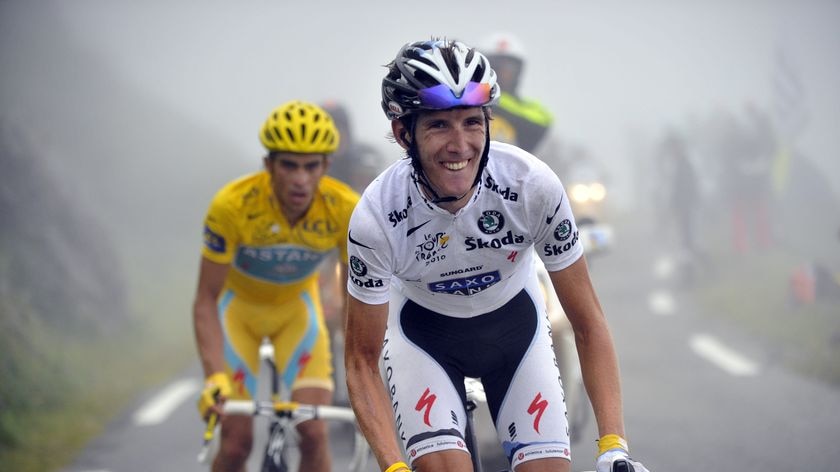 Schleck and Contador battled it out on the Col du Tourmalet a day after the positive test.