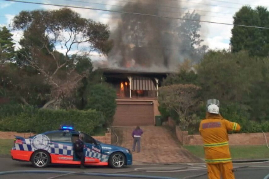 One person has died in a house fire on Lancelot St at Mt Colah in Sydney's north, 10 July 2013