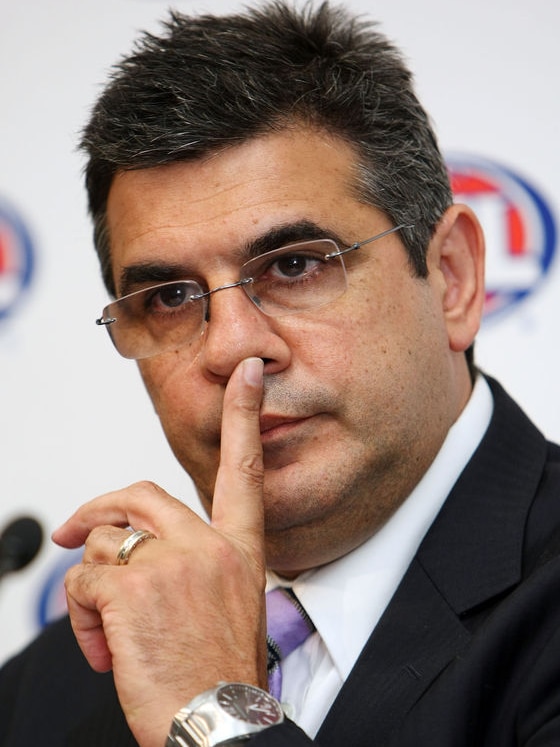 More teams, less rounds: Andrew Demetriou is driving the AFL's expansion into western Sydney and the Gold Coast. (File photo)
