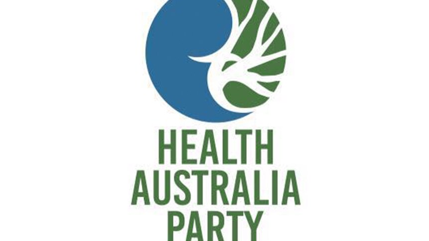 The logo of the Health Australia Party on a white background.