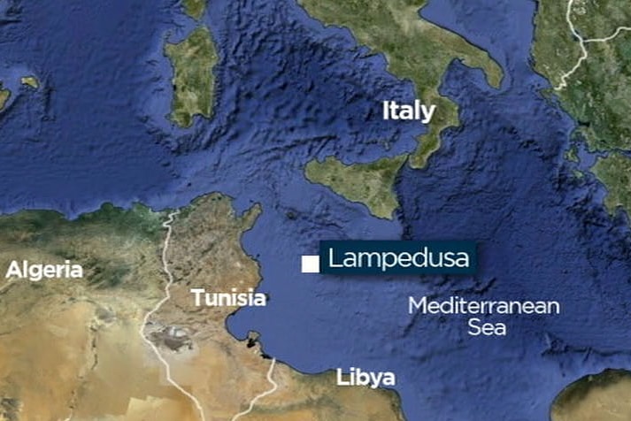 Lampedusa, in Mediterranean Sea