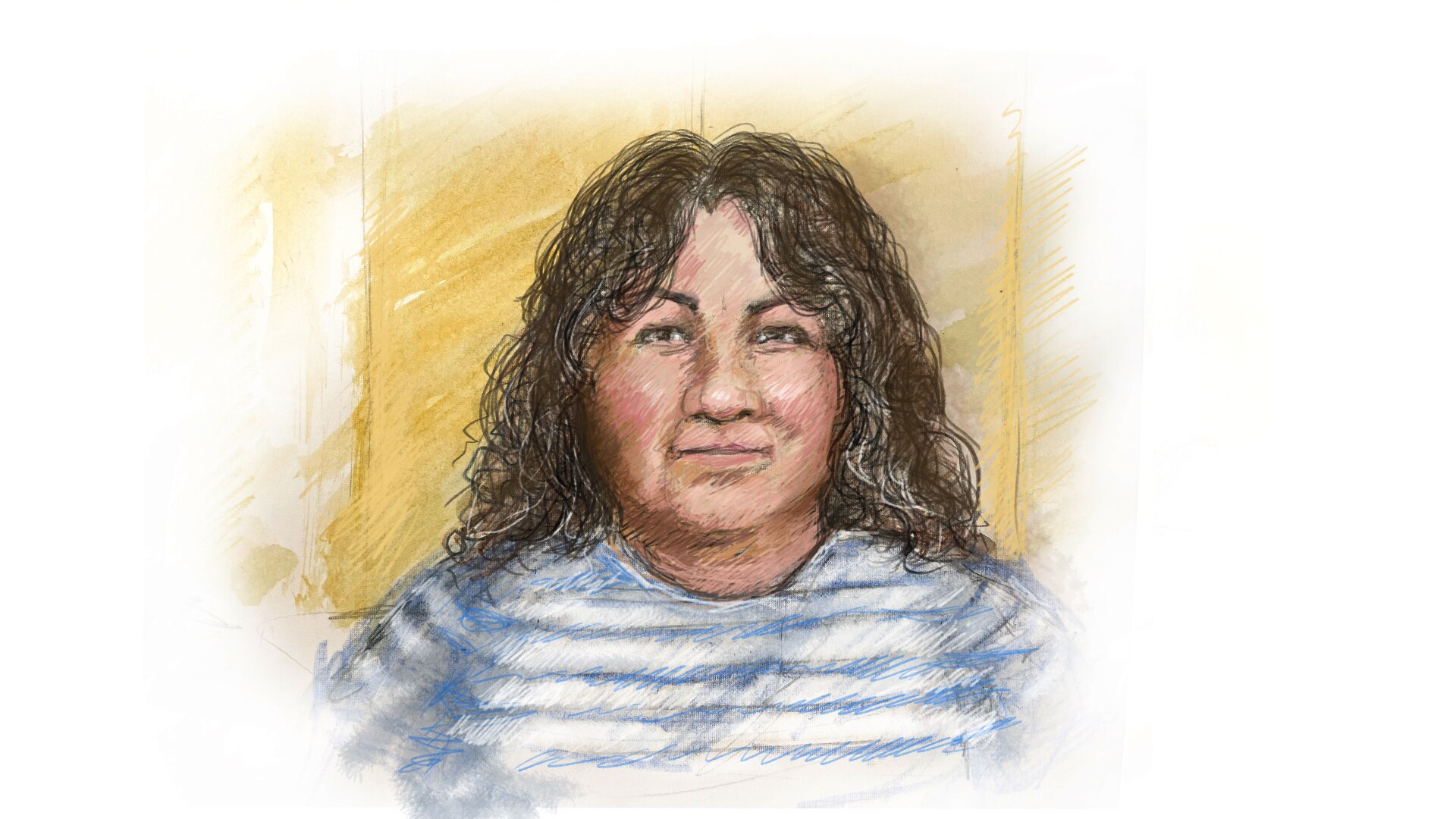 a court sketch of a woman