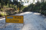 Tarkine Road to Nowhere, Tasmania with closed sign