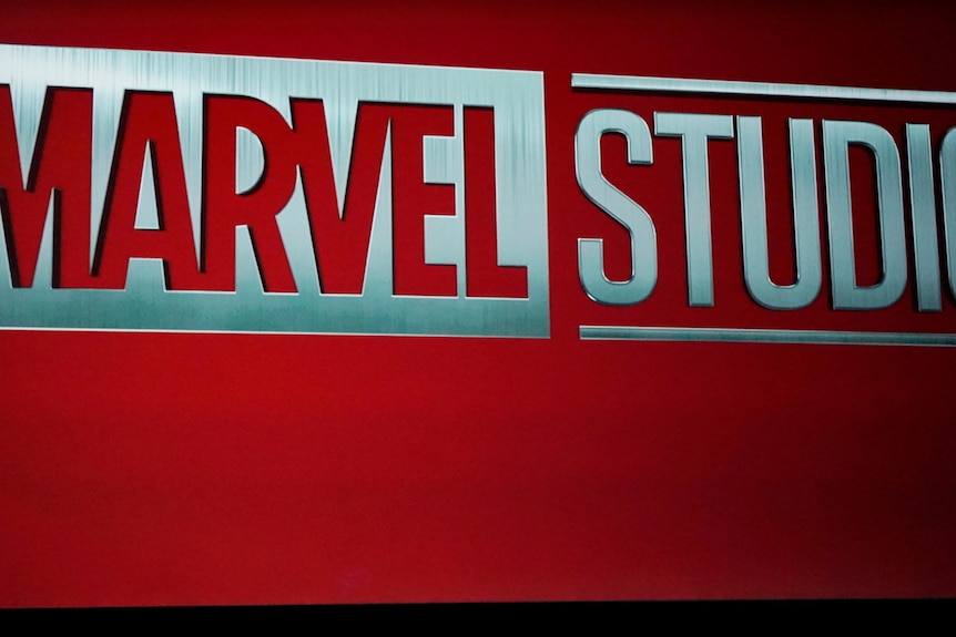 Marvel Studios written on big screen 