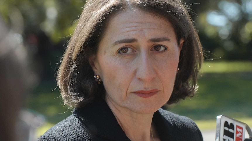 NSW Premier Gladys Berejiklian looking downcast.