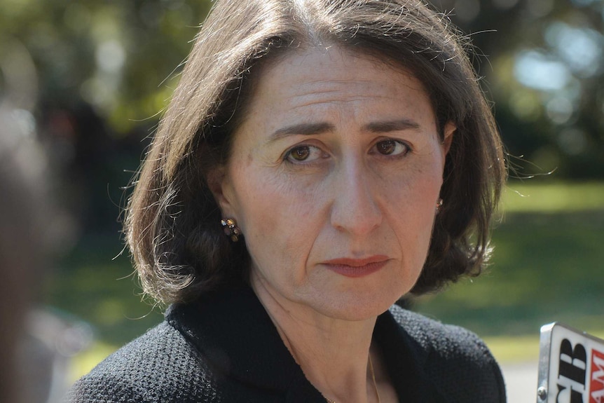 NSW Premier Gladys Berejiklian looking downcast.