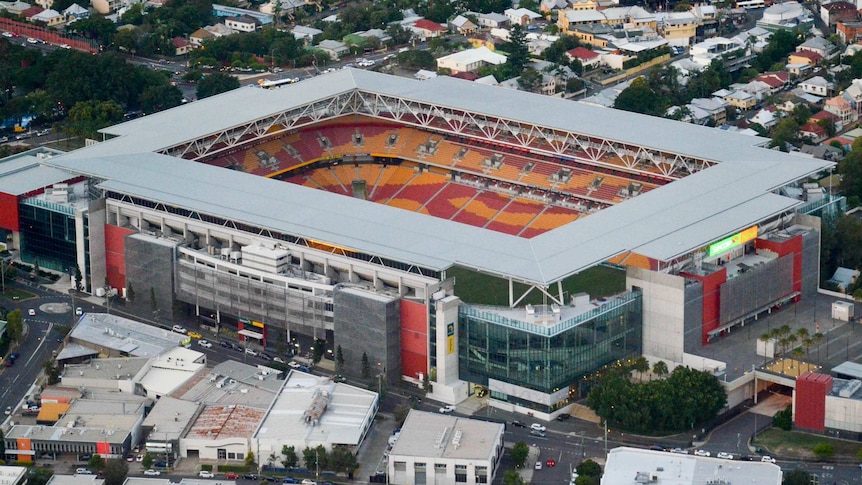 Aerial shot of Suncorp Stadium, also called Lang Park, in Brisbane on May 8, 2014.
