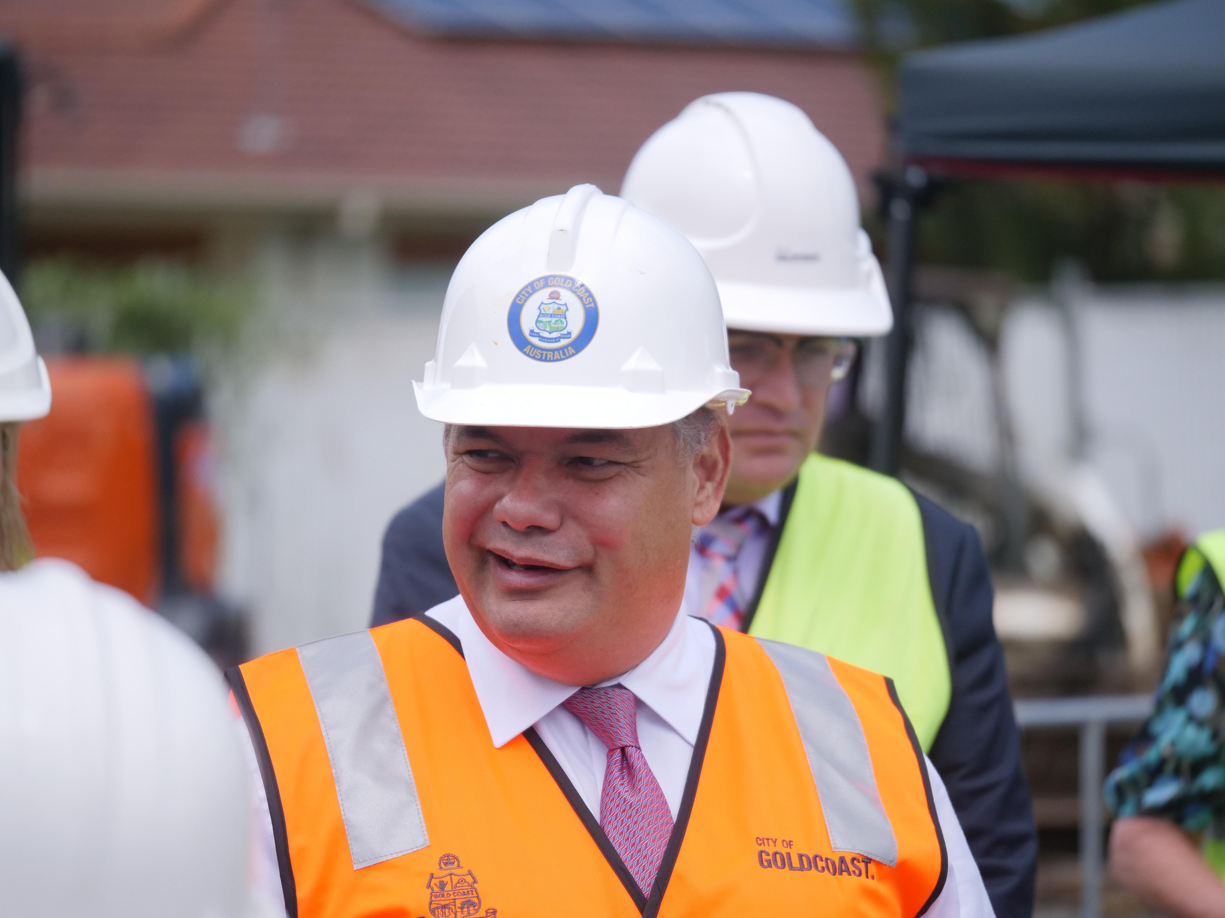 man in hard hat smiling