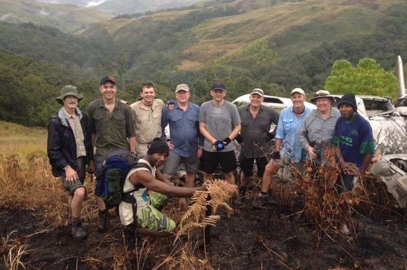 A group photo of the trekkers attacked in PNG