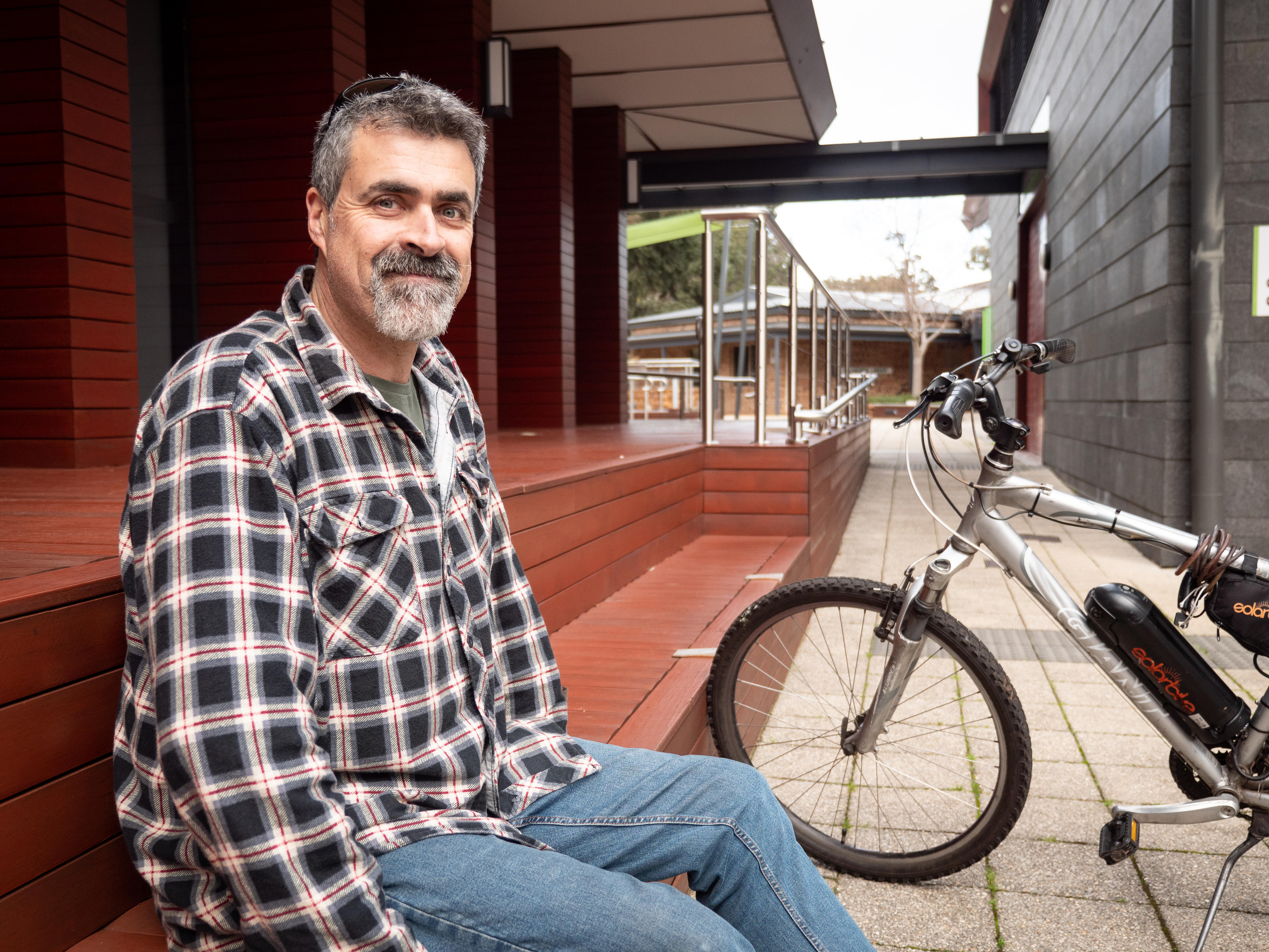 Andy in Kalamunda with e-bike