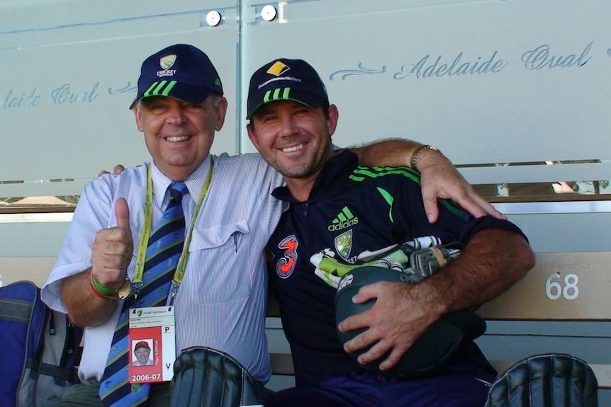 Barry "Nugget" Rees and Ricky Ponting