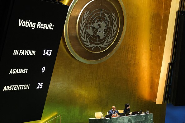 Australia votes 'yes' at UN Palestine vote