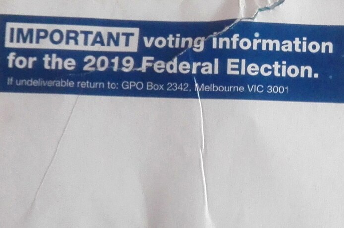 One of the postal vote application envelopes being sent out for the federal election - this one from the Liberals.