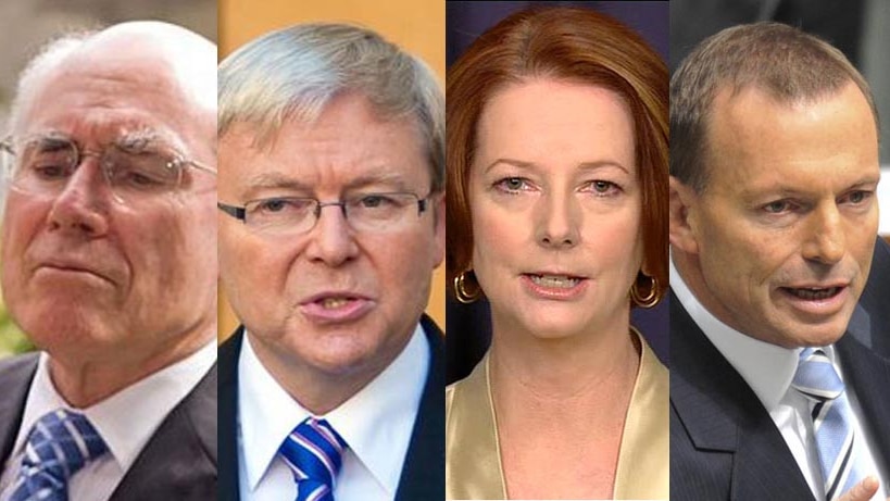 John Howard, Kevin Rudd, Julia Gillard and Tony Abbott.