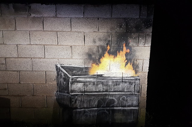 Half of Banksy's air pollution mural