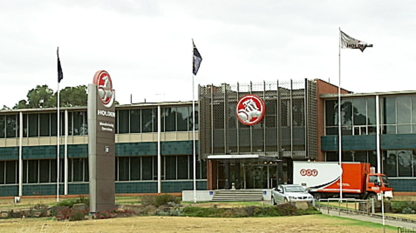 Holden making announcement at Elizabeth car plant