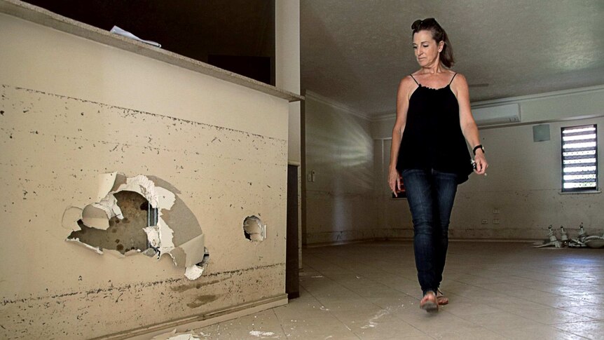 Image showing water damage to Kym Blackwell's Townsville apartment complex
