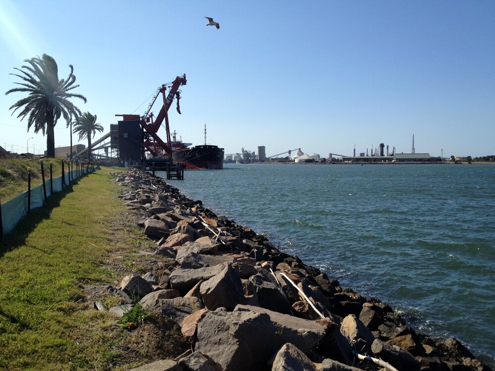 Coal ship loading up in Newcastle