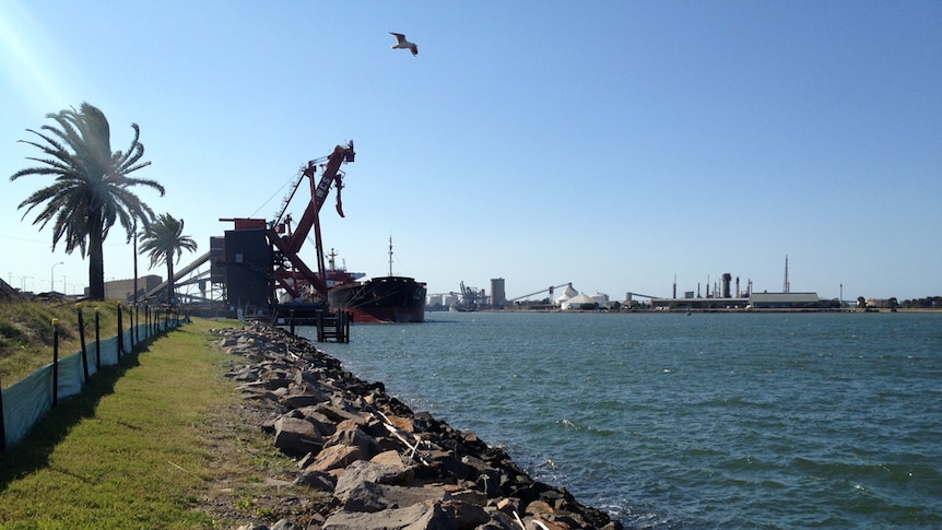 Coal ship loading up in Newcastle