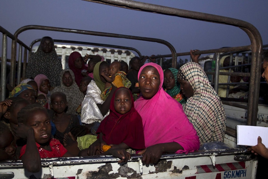 Women and children rescued from Boko Haram in Nigeria