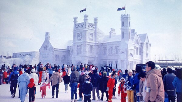 building made from snow