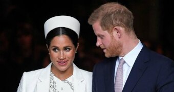 Meghan Markle and Prince Harry arrive at Commonwealth Service at Westminster Abbey