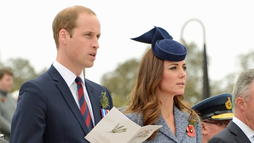 Royal couple at Anzac day service in Canberra