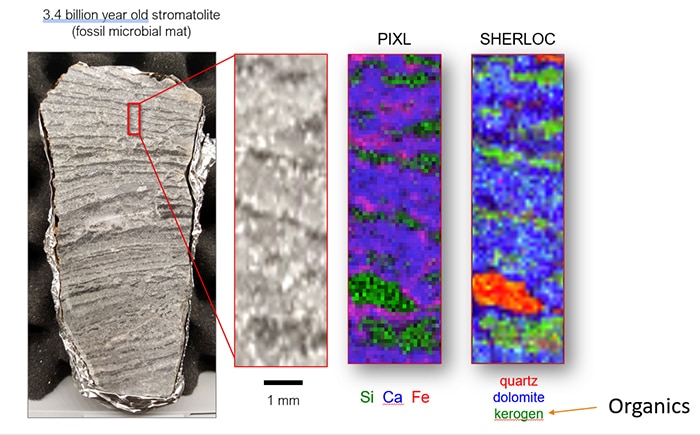 Data from PIXL and SHERLOC tools on Perseverance rover