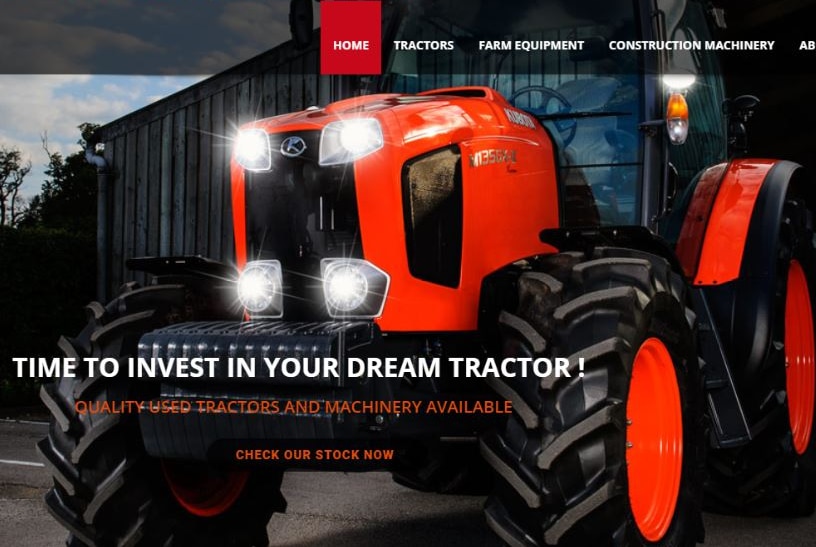 A fake tractor and machinery website that has scammed Australian consumers.
