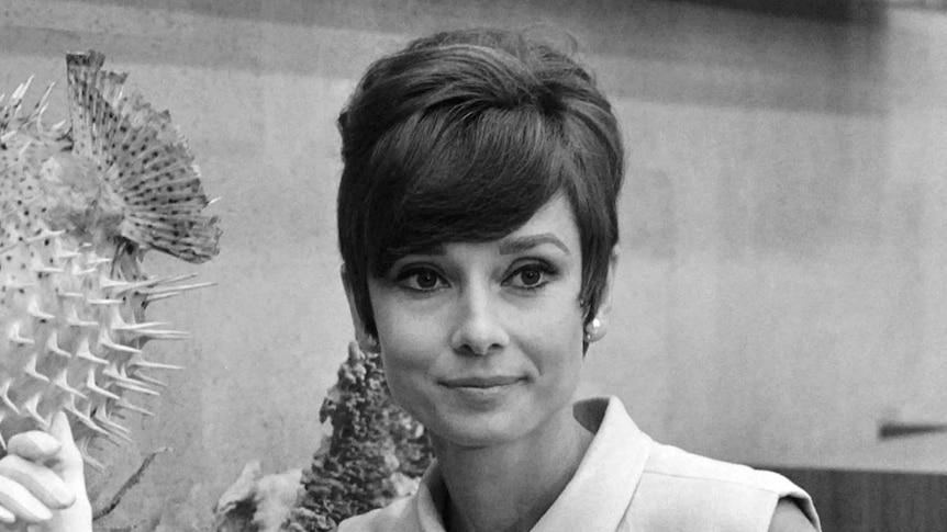 An archive photo taken on August 23, 1965 shows British actress Audrey Hepburn at Orly airport.