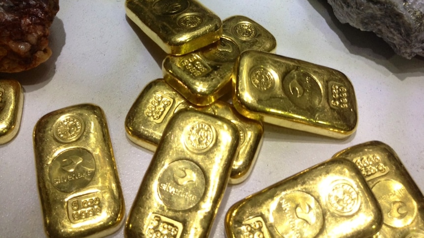 Gold ingots from a mine in Western Australia