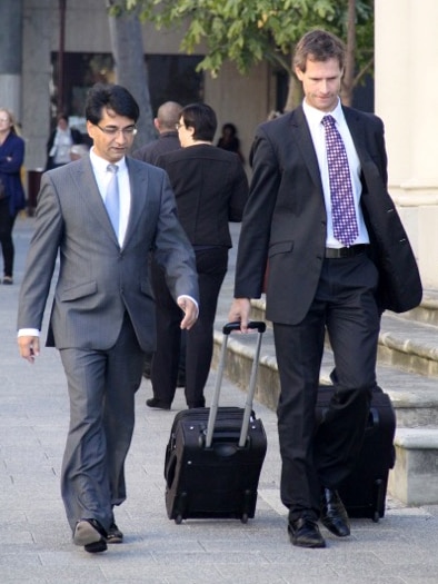 Former Perth barrister Lloyd Rayney on his way to court for his phone bugging trial