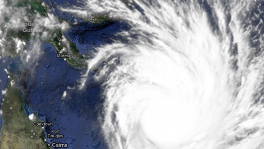 Cyclone Yasi off the coast of Queensland