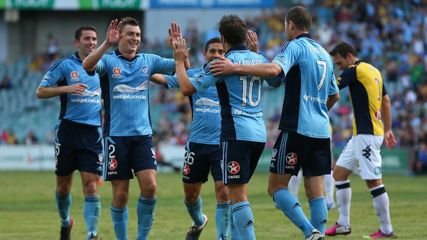 Sky Blues celebrate goal against Mariners